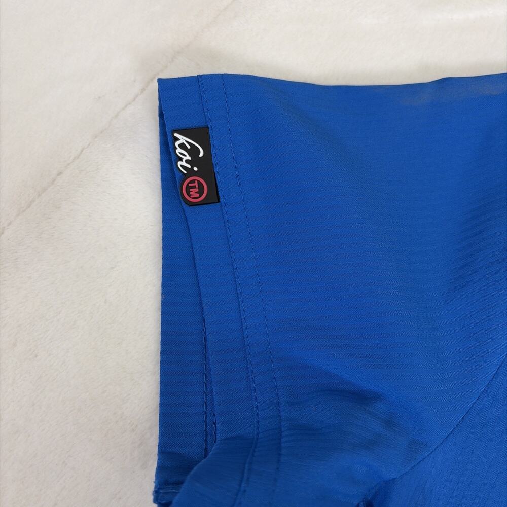NWT Koi Lite Scrub Top Womens Slim Fit XS Blue Scrub Top Medical Nurse Charity - Picture 8 of 13